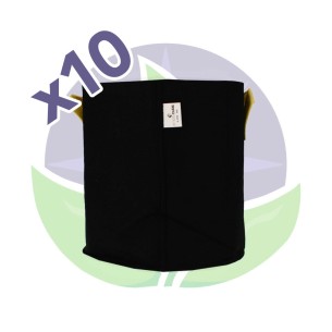 Set of 10 Textile Pots 30L - 30 x 30 x 33cm - GreenCube