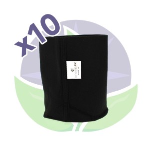 Lot 10 Pots textile 4L - 15 x 15 x 19cm - GreenCube