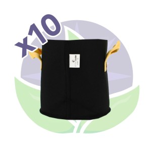 Lot 10 Pots textile 11L - 23 x 23 x 25cm - GreenCube