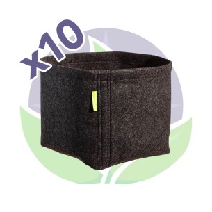 Lot de 10 pots Propot textile 15L - GardenHighPro