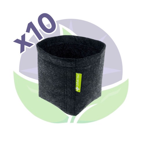 Set of 10 Propot textile pots 4L - GardenHighPro